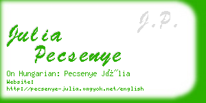 julia pecsenye business card